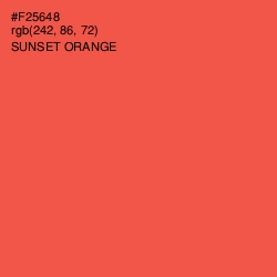 #F25648 - Sunset Orange Color Image